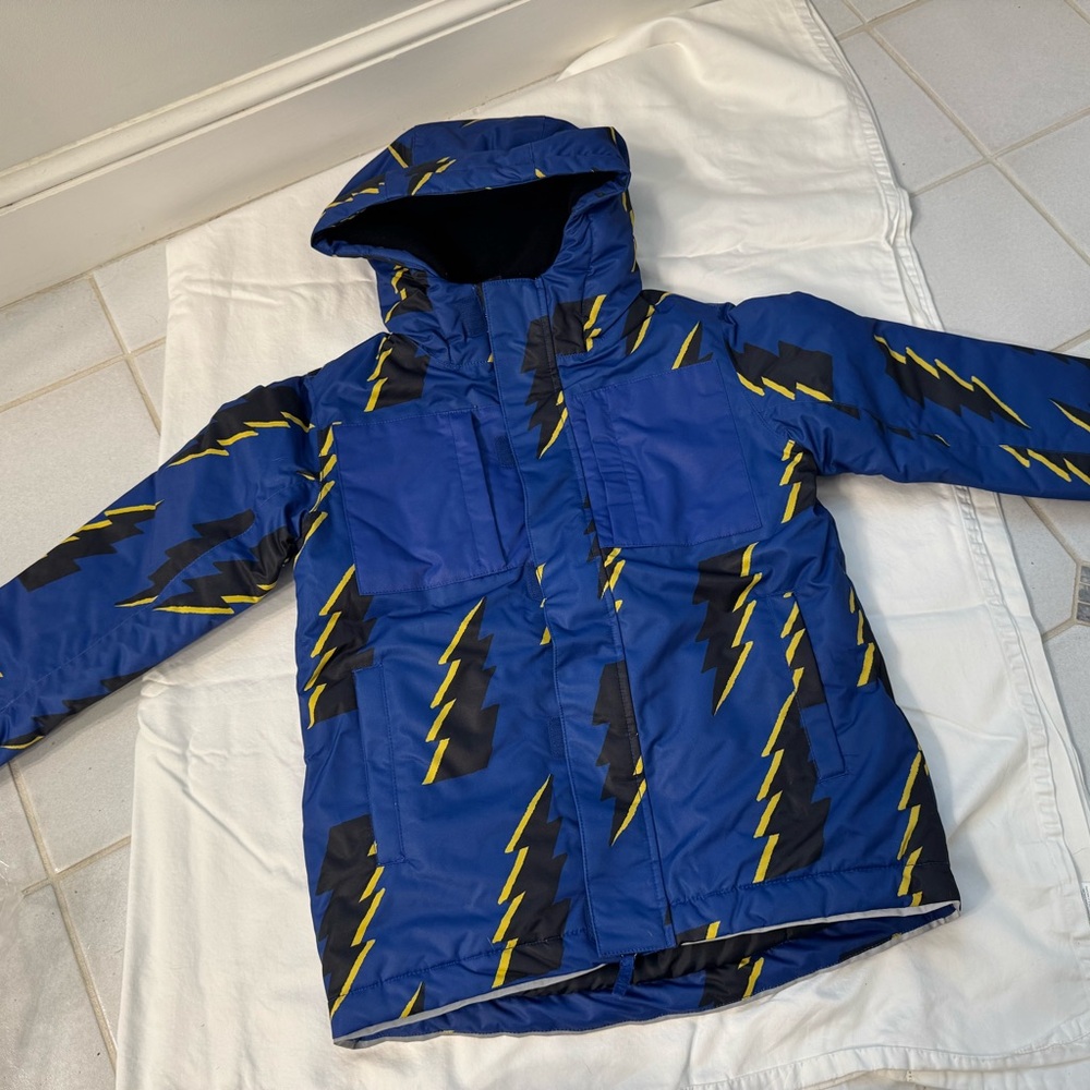 Hanna Andersson Kids Blue Lightning Jacket, 6/7